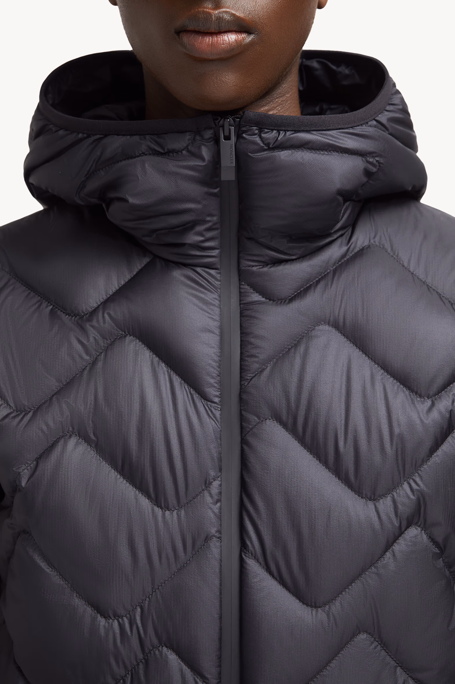 Plumífero corto acolchado con motivo de olas Bimont Hombre Negro Moncler 6